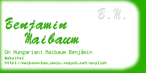 benjamin maibaum business card